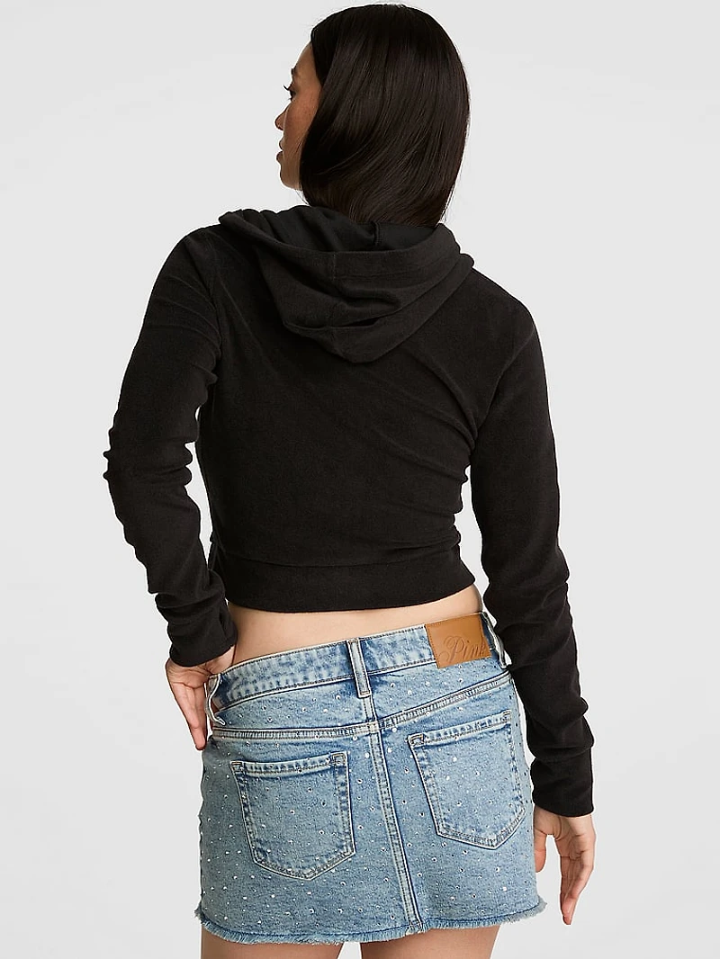 Terry Full-Zip Cover-Up Hoodie