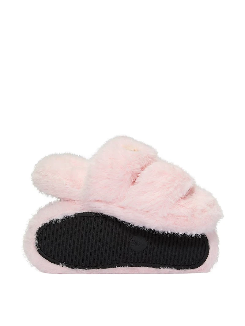 Luxe Plush Double Strap Slippers