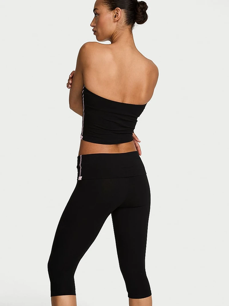 Cotton Foldover Capri Legging
