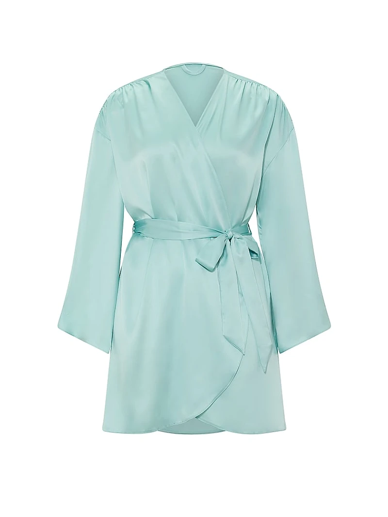 Satin Sparkle Bow Short Robe