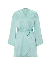 Satin Sparkle Bow Short Robe