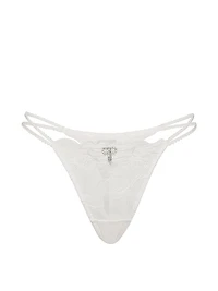Frou Embroidery Strappy V-String Panty