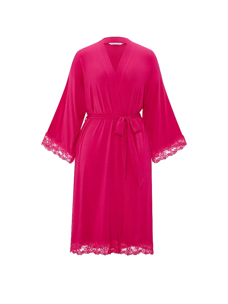 SoSoft™ Modal Lace-Trim Robe