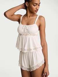 SoSoft™ Modal Lace-Trim Bridal Cami Set