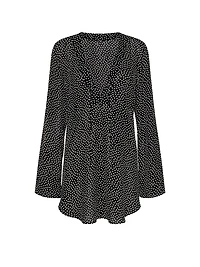 Beachwear Sheer Crinkle Tunic Dress