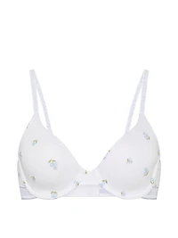 Cotton Embroidered Lightly Lined Full-Coverage Bra