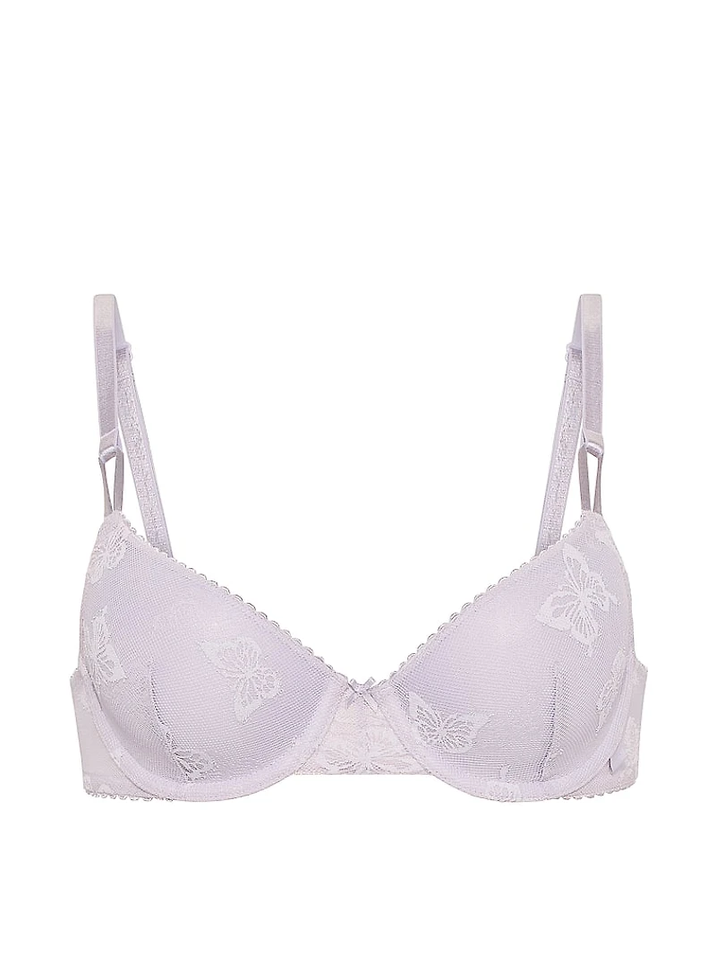 Sexy Tee Fleur Noir Lace Lightly Lined Demi Bra