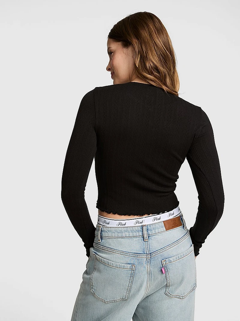 AnyWear Cropped Cardigan