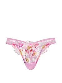 Watercolor Embroidery Thong Panty