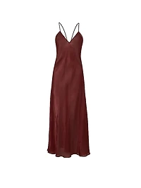Luxe Sheer Satin Long Slip Dress