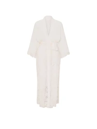 Sheer Rose Lace Long Robe