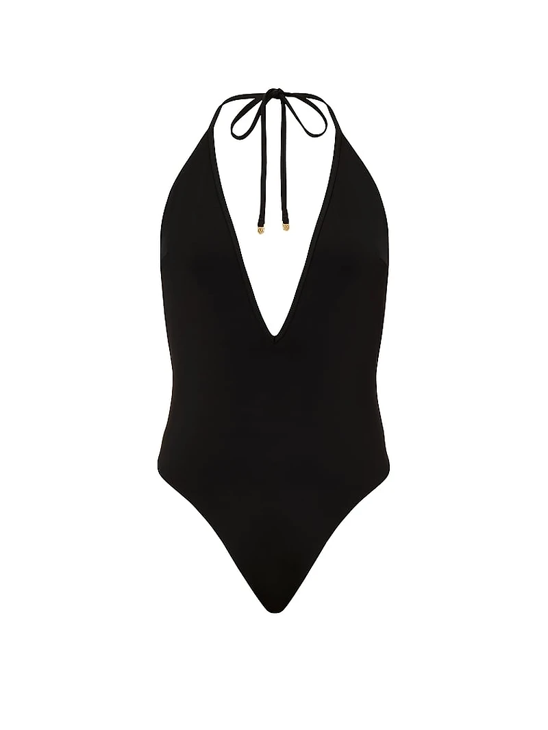 Brazilian Plunge One-Piece Swimsuit