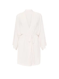 SoSoft™ Modal Lace-Trim Bridal Short Robe