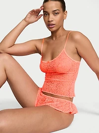 Tease Lace Cami & Flutter Short Set
