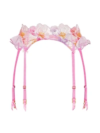 Watercolor Embroidery Garter Belt