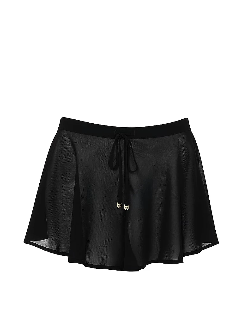 Beachwear Sheer Crinkle Flutter Short