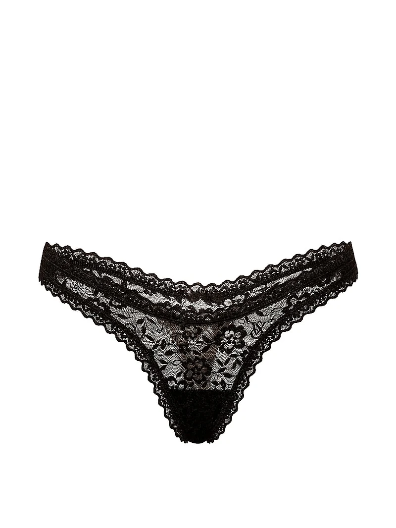 Lace Ultra-Mini Scoop Thong Panty