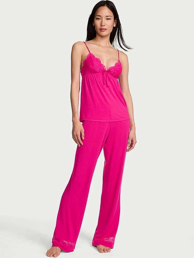 SoSoft™ Modal Lace-Trim Cami & Pants Set