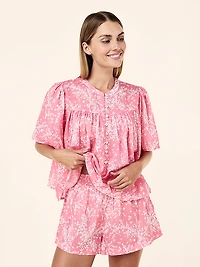 Cheri Blossom Gathered Boxer PJ