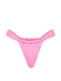 Adjustable Ruched Thong Bikini Bottom
