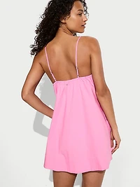 Beachwear Poplin Trapeze Mini Dress
