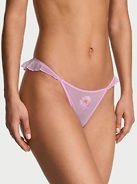 Butterflies Motif Peekaboo V-String Panty