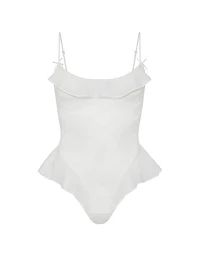 Tease Bow Lace Flutter Romper