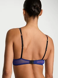 Logo Shine Strap Lightly Lined Low-Cut Demi Bra