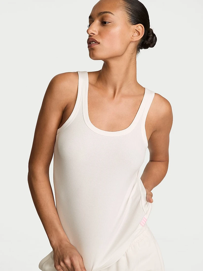 VS Iconic Rib Square-Neck Tank Top