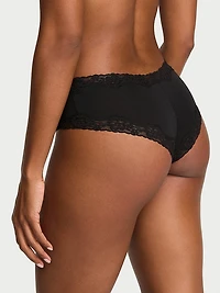 Cotton Pointelle Lace-Waist Cheeky