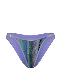 Shimmer Stripe Knit Brazilian Bikini Bottom