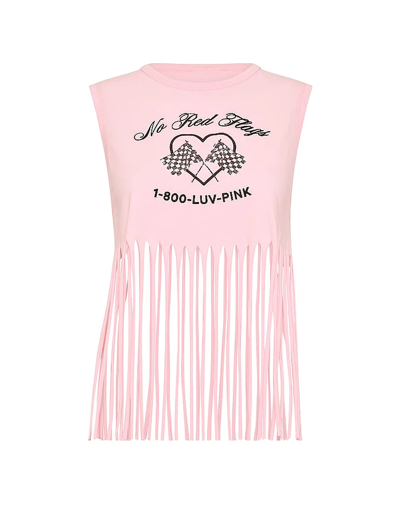 Campus Cotton™ Retro Fringe Tank Top