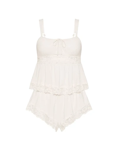 SoSoft™ Modal Lace-Trim Bridal Cami Set