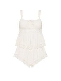 SoSoft™ Modal Lace-Trim Bridal Cami Set