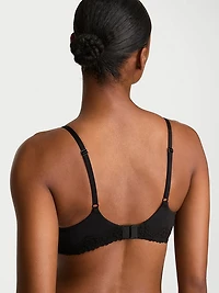 Cotton Lace-Trim Lightly Lined Balconette Bra