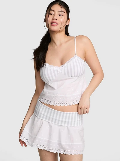 Amelia Knit and Poplin Skirt