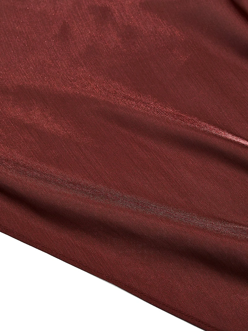Luxe Sheer Satin Long Slip Dress