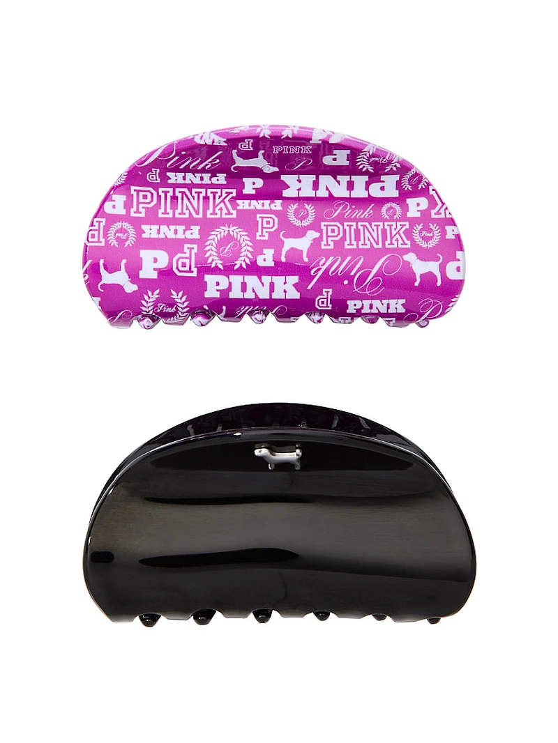 2-Pack Rounded Hair Claw Clip Set