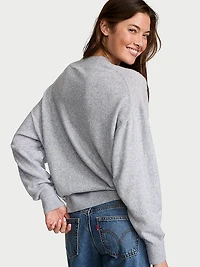 Luxe Knit Oversized V-Neck Sweater