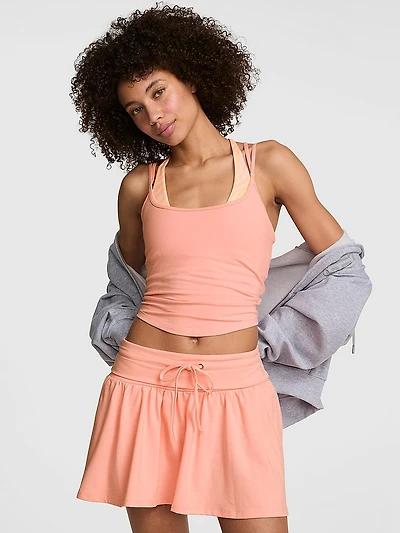 All-Day Cotton™ Foldover Flirty Mini Skort
