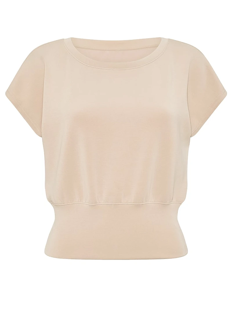 Featherweight Knit Short-Sleeve Top