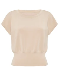 Featherweight Knit Short-Sleeve Top