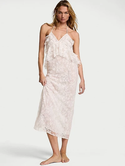 Lace Ruffled Maxi Slip