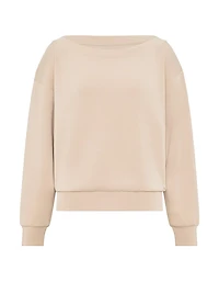 Featherweight Knit Off-the-Shoulder Top