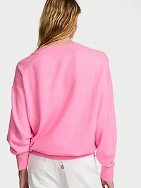 Luxe Knit Oversized V-Neck Sweater