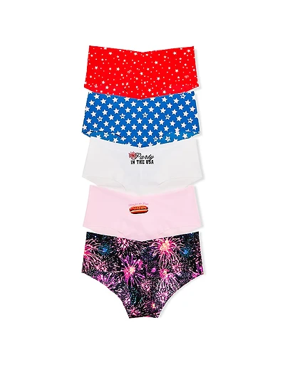 5-Pack No-Show Cheeky Panties