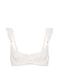 Tease Unlined Bridal Bow Lace Demi Bra