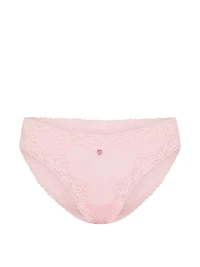 Cotton Lace-Waist Bikini Panty