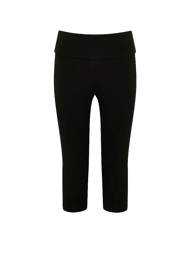 Cotton Foldover Capri Legging