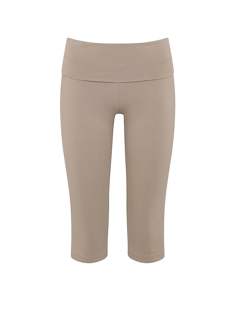 Cotton Foldover Capri Legging